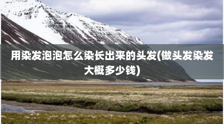 用染发泡泡怎么染长出来的头发(做头发染发大概多少钱)