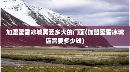 加盟蜜雪冰城需要多大的门面(加盟蜜雪冰城店需要多少钱)