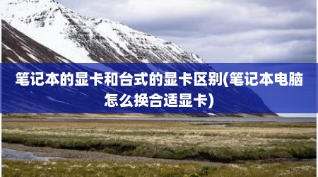 笔记本的显卡和台式的显卡区别(笔记本电脑怎么换合适显卡)