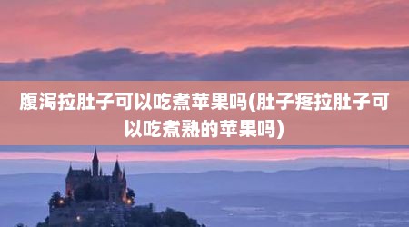 腹泻拉肚子可以吃煮苹果吗(肚子疼拉肚子可以吃煮熟的苹果吗)