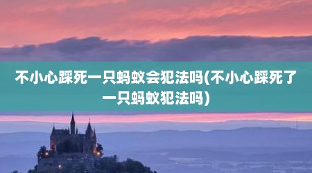 不小心踩死一只蚂蚁会犯法吗(不小心踩死了一只蚂蚁犯法吗)