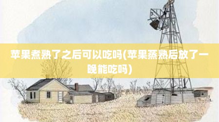 苹果煮熟了之后可以吃吗(苹果蒸熟后放了一晚能吃吗)