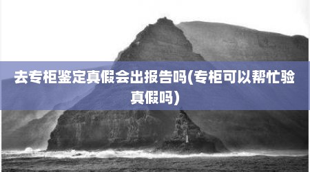 去专柜鉴定真假会出报告吗(专柜可以帮忙验真假吗)