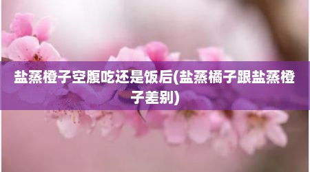 盐蒸橙子空腹吃还是饭后(盐蒸橘子跟盐蒸橙子差别)