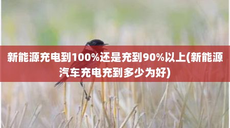 新能源充电到100%还是充到90%以上(新能源汽车充电充到多少为好)