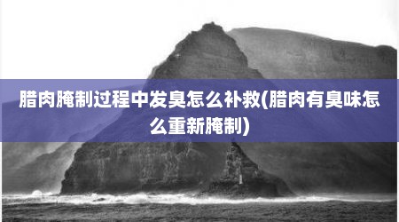 腊肉腌制过程中发臭怎么补救(腊肉有臭味怎么重新腌制)
