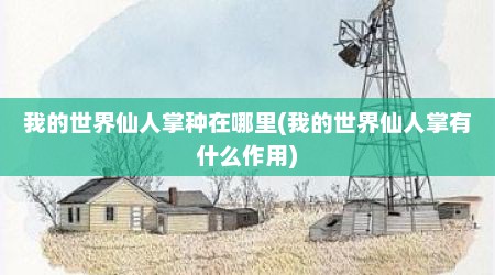 我的世界仙人掌种在哪里(我的世界仙人掌有什么作用)