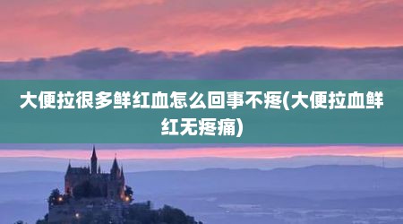 大便拉很多鲜红血怎么回事不疼(大便拉血鲜红无疼痛)