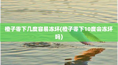 橙子零下几度容易冻坏(橙子零下10度会冻坏吗)