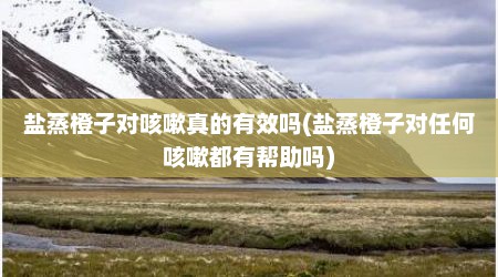 盐蒸橙子对咳嗽真的有效吗(盐蒸橙子对任何咳嗽都有帮助吗)