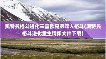 奥特曼格斗进化三雷欧兄弟双人格斗(奥特曼格斗进化重生镜像文件下载)