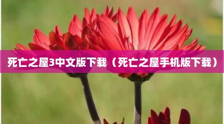 死亡之屋3中文版下载（死亡之屋手机版下载）