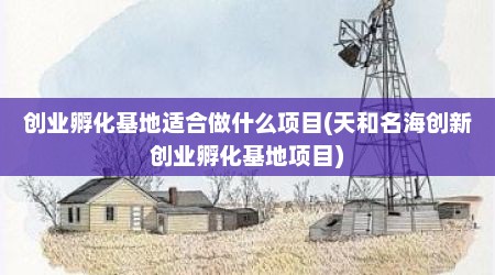 创业孵化基地适合做什么项目(天和名海创新创业孵化基地项目)