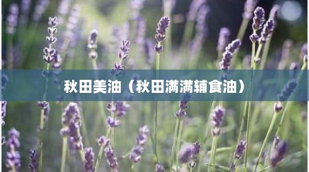 秋田美油（秋田满满辅食油）