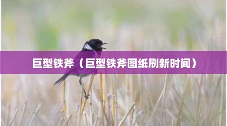 巨型铁斧（巨型铁斧图纸刷新时间）