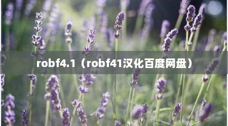 robf4.1（robf41汉化百度网盘）