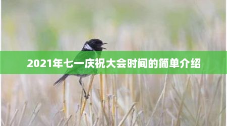 2021年七一庆祝大会时间的简单介绍