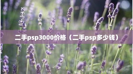 二手psp3000价格（二手psp多少钱）