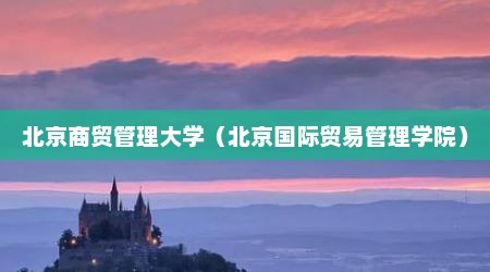 北京商贸管理大学（北京国际贸易管理学院）