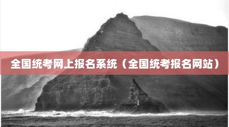全国统考网上报名系统（全国统考报名网站）