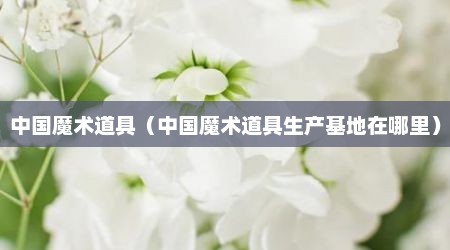 中国魔术道具（中国魔术道具生产基地在哪里）
