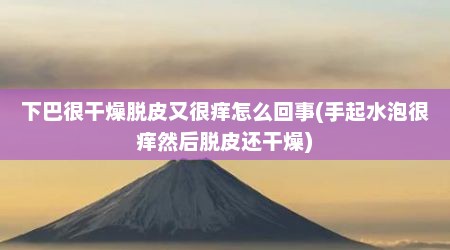 下巴很干燥脱皮又很痒怎么回事(手起水泡很痒然后脱皮还干燥)