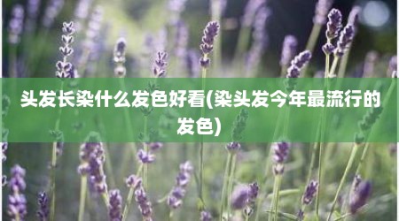 头发长染什么发色好看(染头发今年最流行的发色)