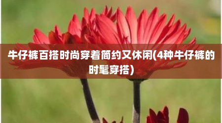 牛仔裤百搭时尚穿着简约又休闲(4种牛仔裤的时髦穿搭)