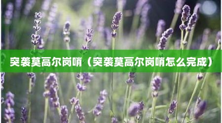 突袭莫高尔岗哨（突袭莫高尔岗哨怎么完成）