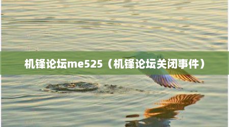 机锋论坛me525（机锋论坛关闭事件）
