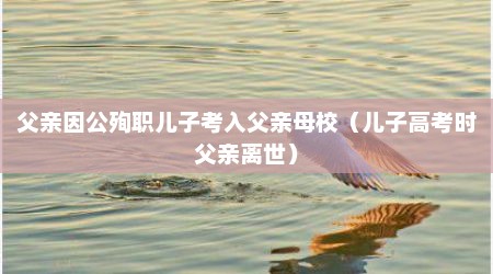 父亲因公殉职儿子考入父亲母校（儿子高考时父亲离世）