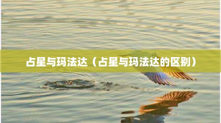 占星与玛法达（占星与玛法达的区别）