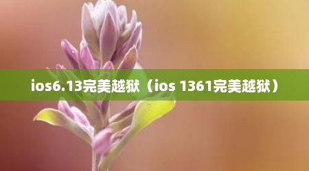 ios6.13完美越狱（ios 1361完美越狱）