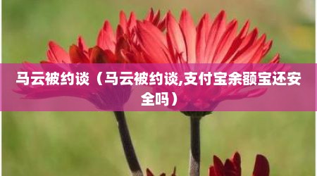 马云被约谈（马云被约谈,支付宝余额宝还安全吗）
