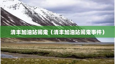 清丰加油站闹鬼（清丰加油站闹鬼事件）