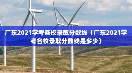 广东2021学考各校录取分数线（广东2021学考各校录取分数线是多少）