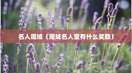 名人魔域（魔域名人堂有什么奖励）