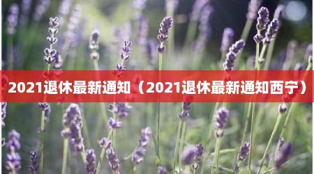 2021退休最新通知（2021退休最新通知西宁）