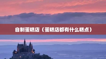 自制蛋糕店（蛋糕店都有什么糕点）