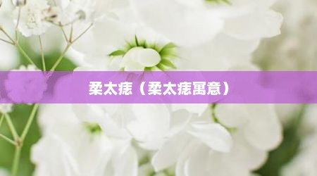 柔太痣（柔太痣寓意）