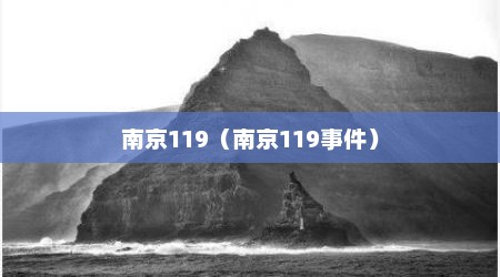 南京119（南京119事件）