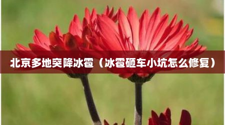北京多地突降冰雹（冰雹砸车小坑怎么修复）