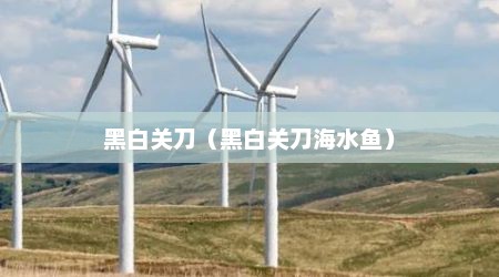 黑白关刀（黑白关刀海水鱼）