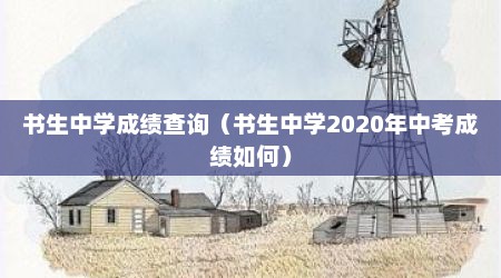 书生中学成绩查询（书生中学2020年中考成绩如何）