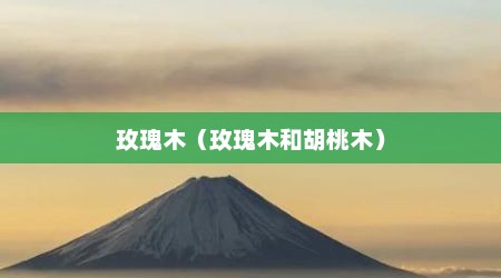 玫瑰木（玫瑰木和胡桃木）