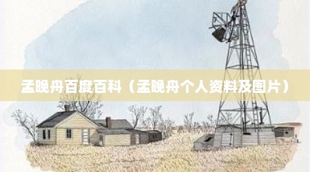 孟晚舟百度百科（孟晚舟个人资料及图片）