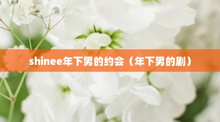 shinee年下男的约会（年下男的剧）