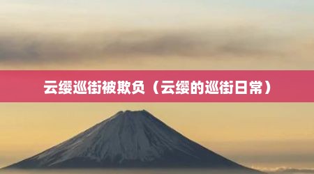 云缨巡街被欺负（云缨的巡街日常）