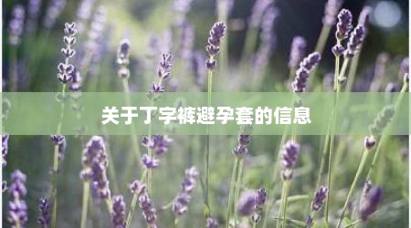 关于丁字裤避孕套的信息