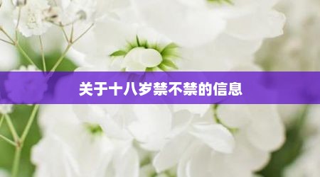 关于十八岁禁不禁的信息